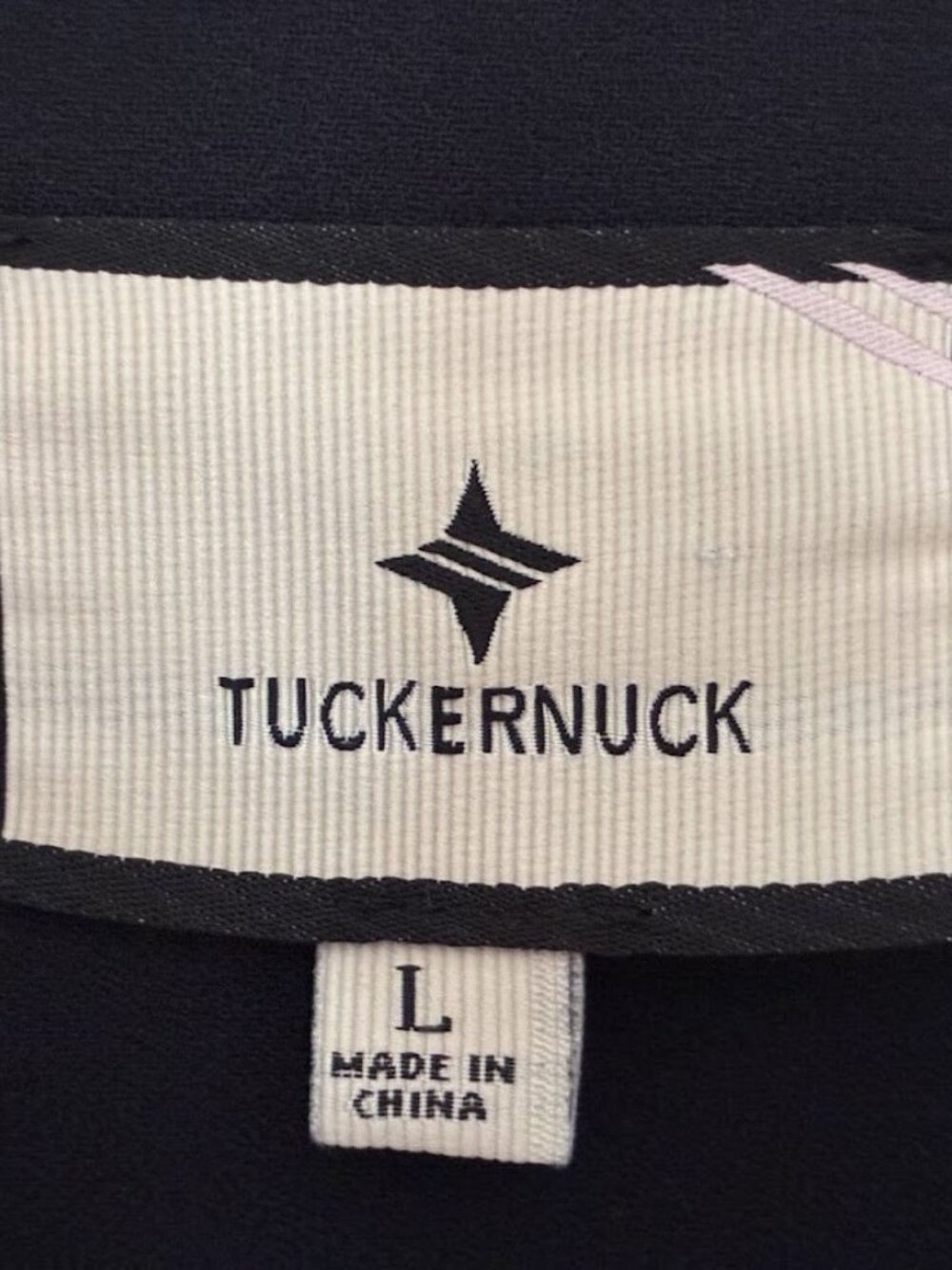 Tuckernuck Navy Blue Callahan Shirt Dress Size Large Ruffle Hem Long Sleeve NWOT - Picture 5 of 8